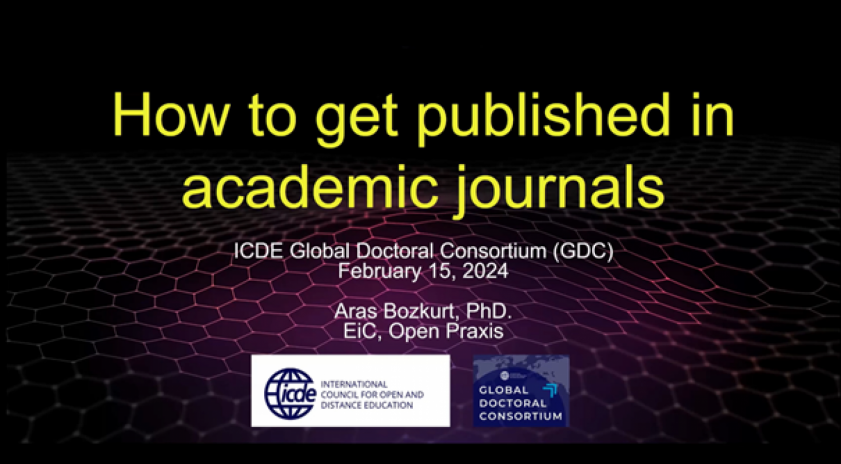AÖF akademisyeni ICDE Global Doktora Konsorsiyumu'nda akademik yayıncılık sürecini anlattı