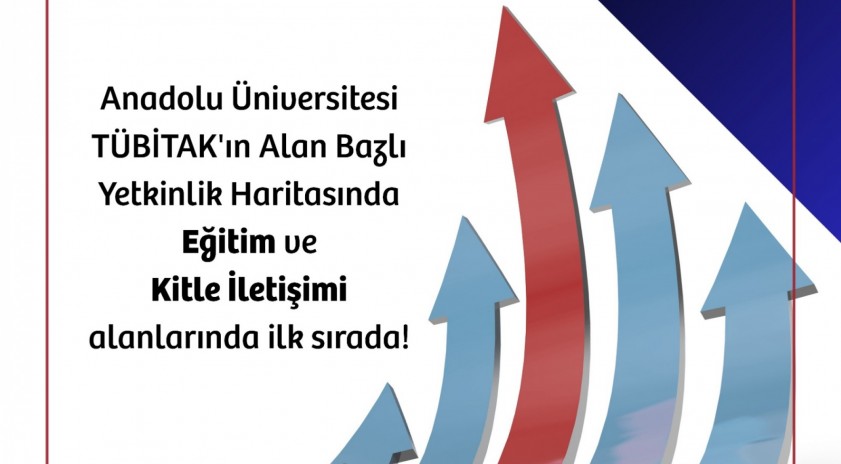 Anadolu Üniversitesi Eğitim ve Kitle İletişimi alanında ilk sırada