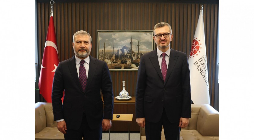 Rekt&ouml;r Adıg&uuml;zel, İletişim Başkanı Prof. Dr. Duran&rsquo;ı ziyaret etti