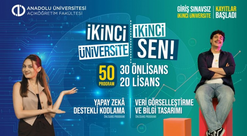 Anadolu &Uuml;niversitesi İkinci &Uuml;niversite başvuruları başladı