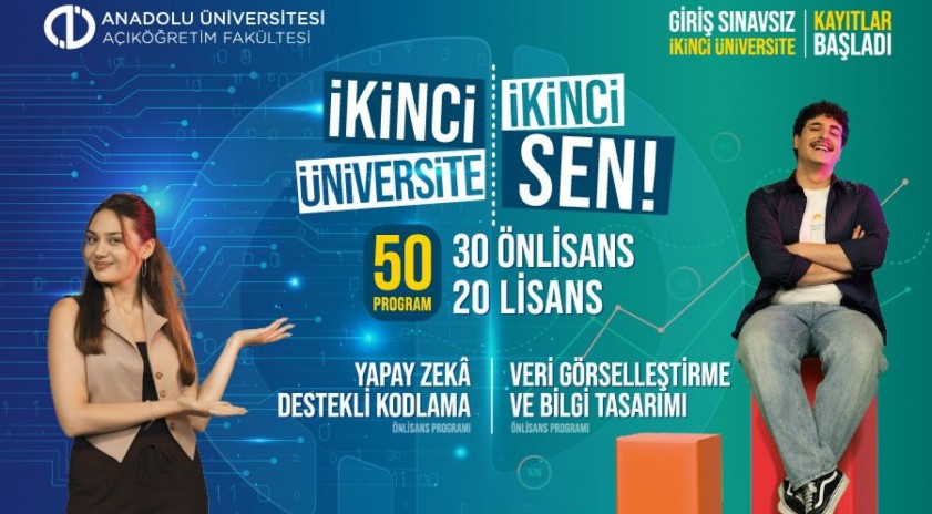 Anadolu &Uuml;niversitesi İkinci &Uuml;niversite başvuruları devam ediyor